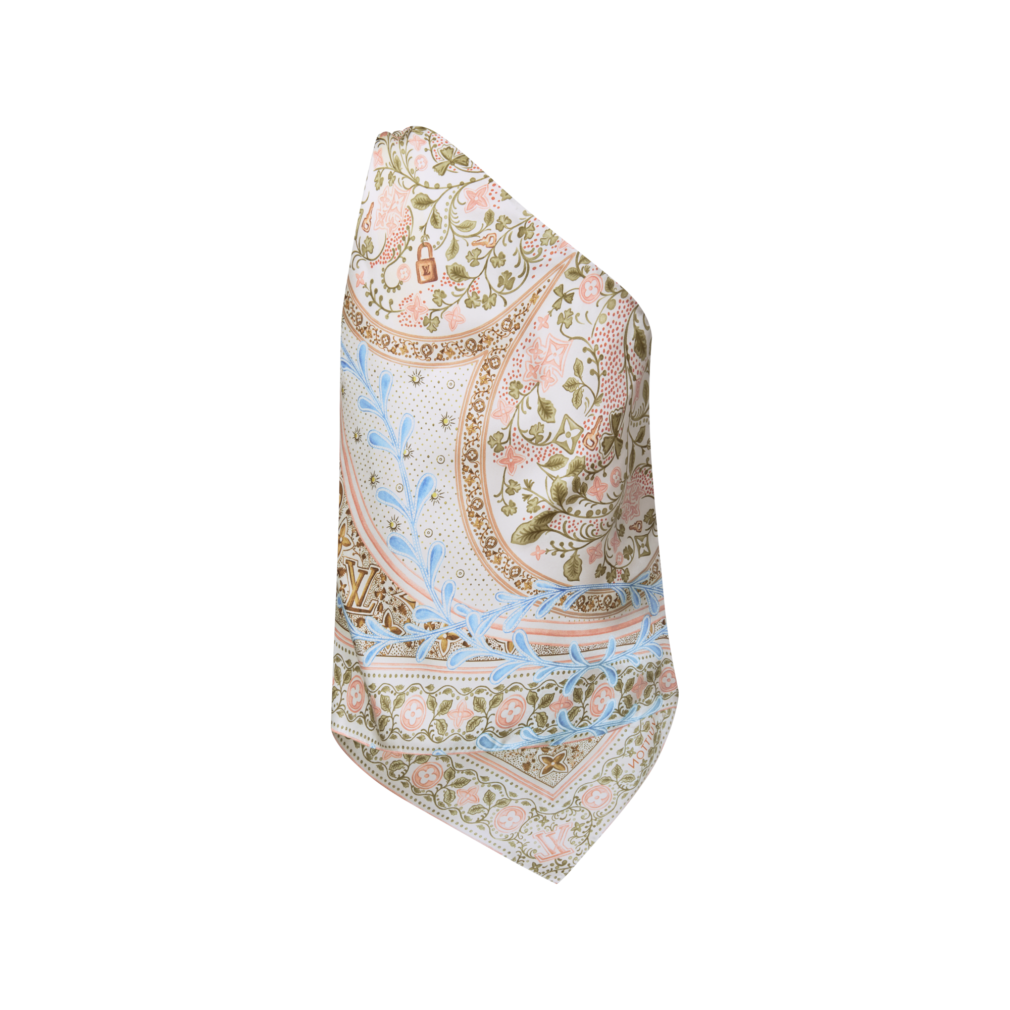 ❁181881❁ Flower Foulard Asymmetrical Top - Luxury Grey | LOUIS VUITTON